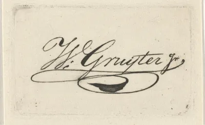 Signatuur van Willem de Gruyter