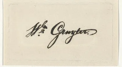 Signatuur van Willem Gruyter