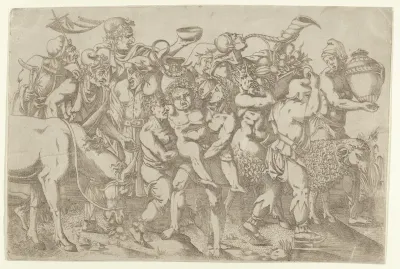 Silenus Carried by Two Attendants of Bacchus