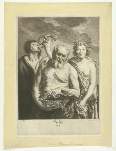 Silenus met Flora en Zephyrus