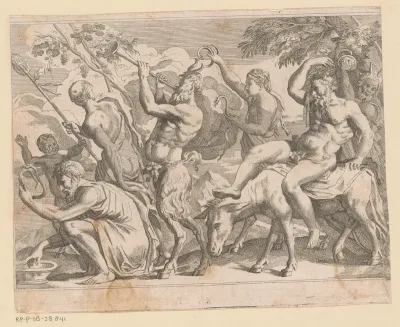 Silenus met saters en maenaden