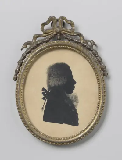 Silhouet portret van een man