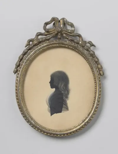Silhouet portret van een meisje