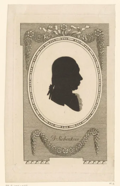 Silhouet portret van Johann Christian Siebenkees