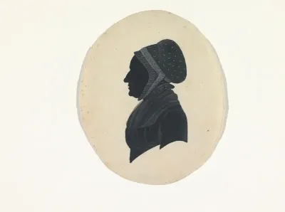 Silhouet van een vrouw, naar links kijkend, waarschijnlijk mevrouw Graadt-Jamin