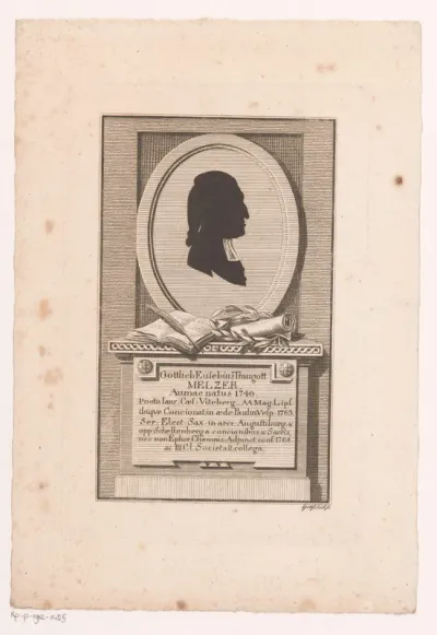 Silhouet van Gottlieb Eusebius Traugott Melzer