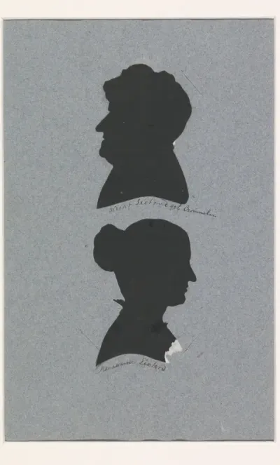 Silhouet van Johanna Suzanna Liotard-Crommelin en Marianne Liotard