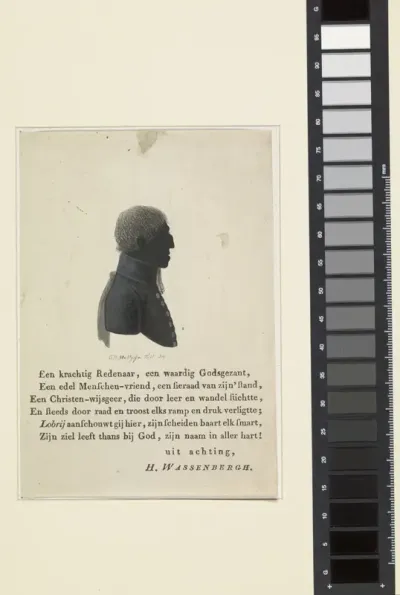 Silhouet van Nicolaas Lobry (1766-1818), naar rechts kijkend