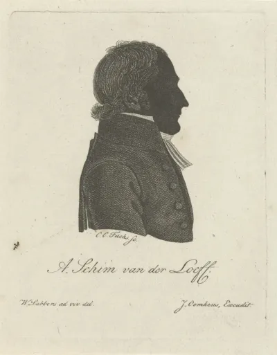 Silhouetportret  van A. Schim van der Loeff