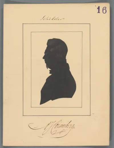 Silhouetportret van Abraham Johannes Couwenberg