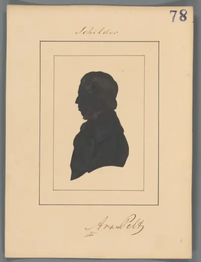 Silhouetportret van Abraham van Pelt