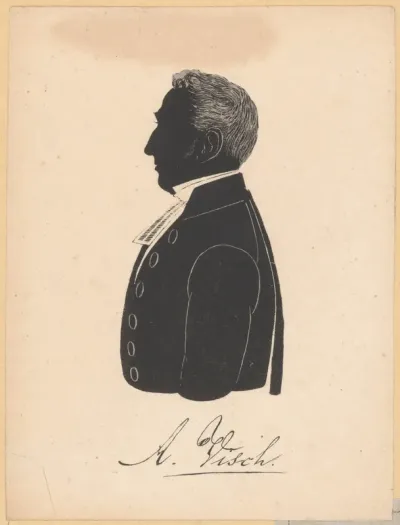 Silhouetportret van Adam Visch