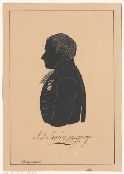 Silhouetportret van Adriaan Isaac Snouck Hurgronje