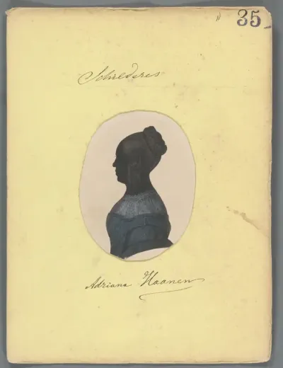 Silhouetportret van Adriana Johanna Haanen
