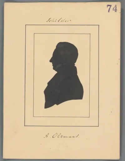 Silhouetportret van Alexander Oltmans