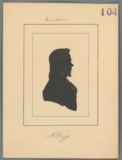 Silhouetportret van Anton Weiss