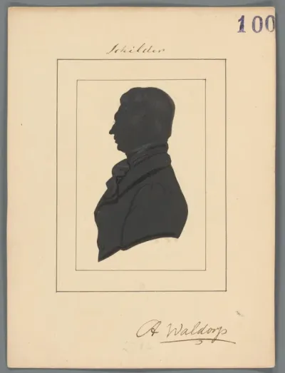 Silhouetportret van Antonie Waldorp