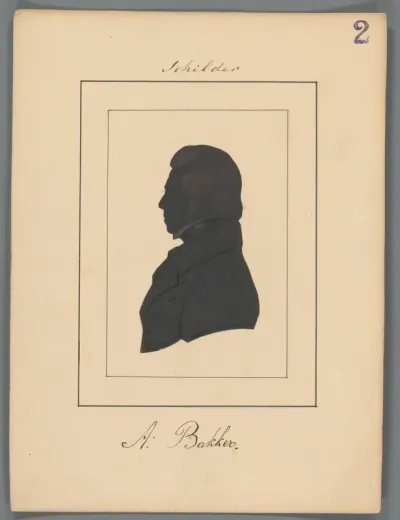 Silhouetportret van Arend Bakker