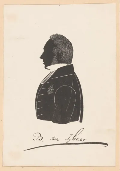 Silhouetportret van Bernard ter Haar