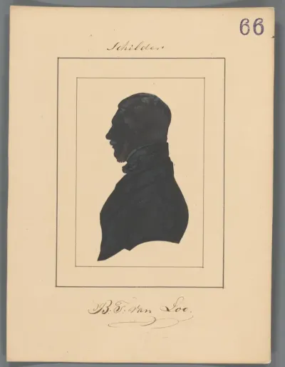 Silhouetportret van Bernardus Theodorus van Loo