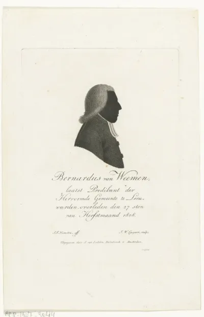 Silhouetportret van Bernardus van Weemen