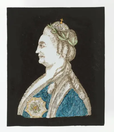 Silhouetportret van Catharina II van Rusland