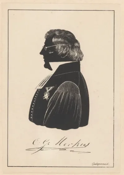 Silhouetportret van Charles Guillaume Merkus