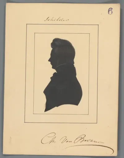 Silhouetportret van Charles van Beveren