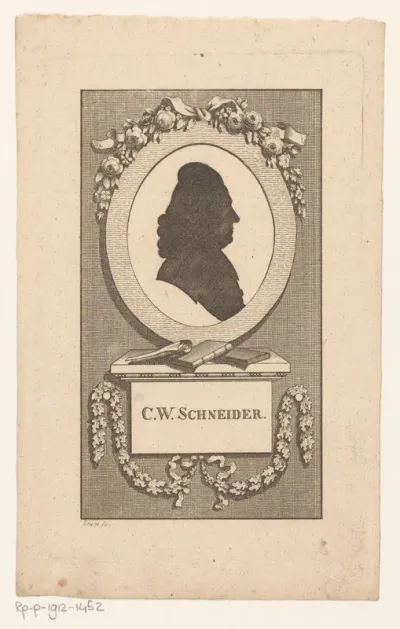 Silhouetportret van Christian Wilhelm Schneider