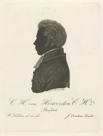 Silhouetportret van Claudius Henricus van Herwerden