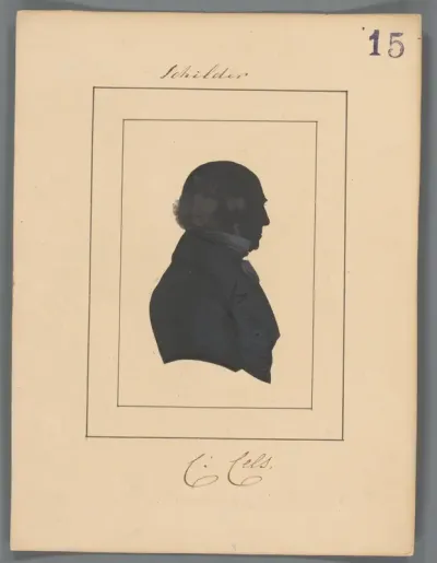 Silhouetportret van Cornelis Cels