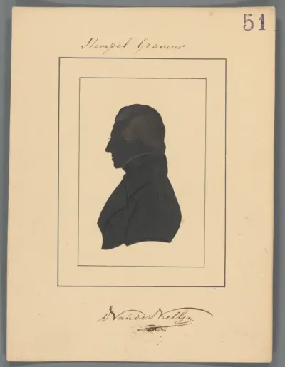 Silhouetportret van David van der Kellen