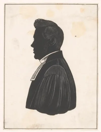 Silhouetportret van de heer Deeleman