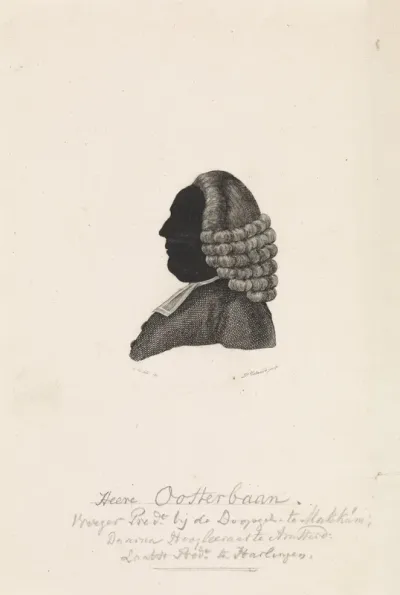 Silhouetportret van de predikant Heere Everts Oosterbaan