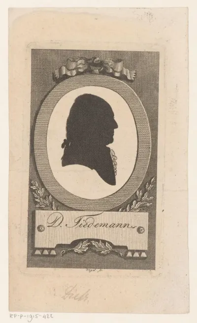 Silhouetportret van Dietrich Tiedemann
