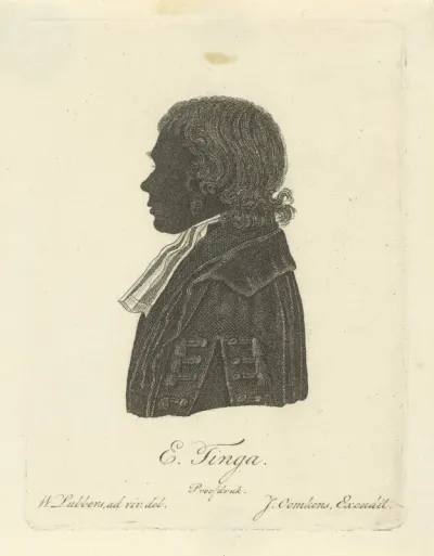 Silhouetportret van Eelco Tinga
