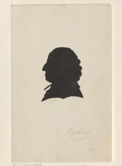 Silhouetportret van een man, mogelijk Johann Conrad Appelius