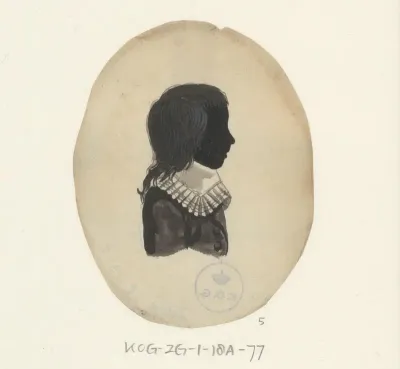 Silhouetportret van een onbekende jongen