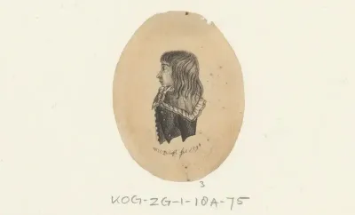 Silhouetportret van een onbekende jongen