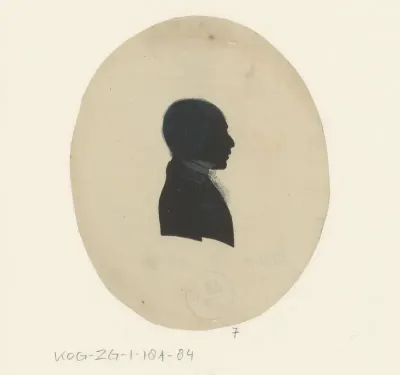 Silhouetportret van een onbekende man