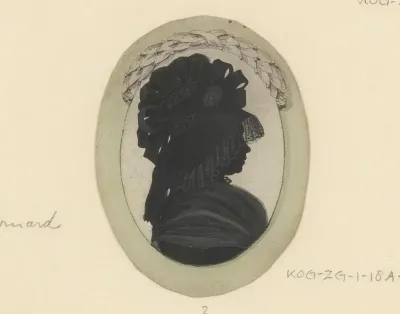 Silhouetportret van een onbekende vrouw, mogelijk Jeanneson Bernard