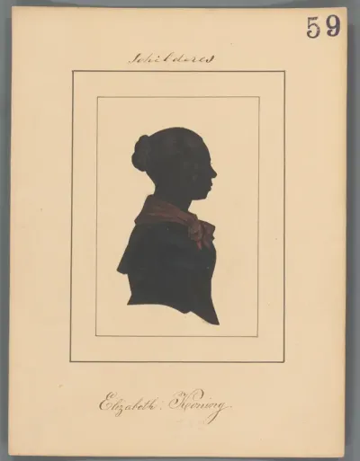 Silhouetportret van Elisabeth Johanna Koning