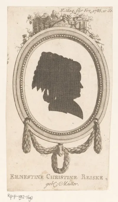 Silhouetportret van Ernestine Christine Reiske