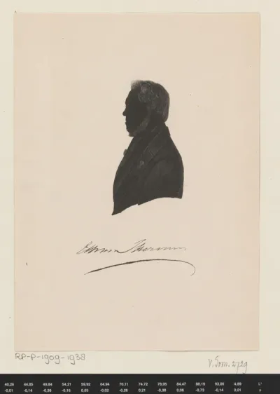 Silhouetportret van Ernst Hendrik van Ittersum