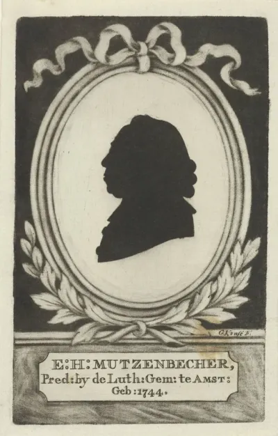 Silhouetportret van Esdras Heinrich Mützenbecher