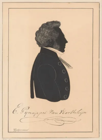Silhouetportret van Evert Pijnappel van Voorthuijsen