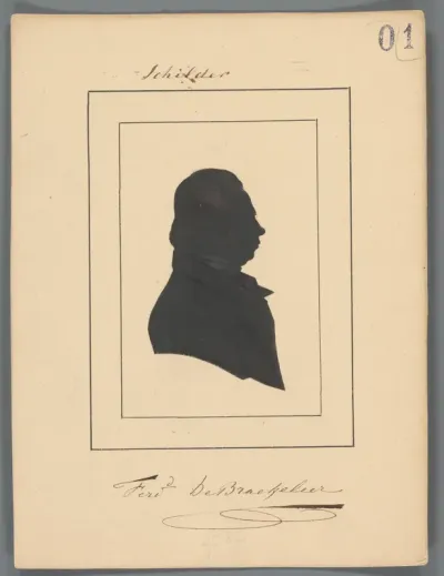 Silhouetportret van Ferdinand I De Braekeleer