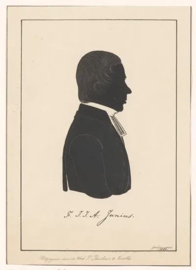Silhouetportret van Franciscus Johannes Jacobus Albertus Junius