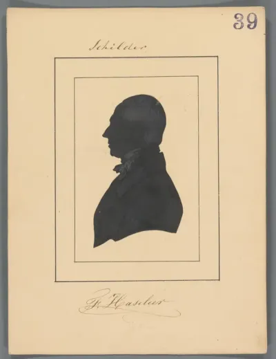 Silhouetportret van François Joseph Corneille Haseleer