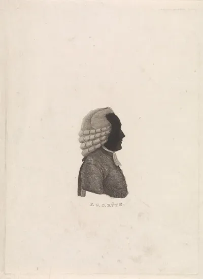 Silhouetportret van Franz Georg Christopher Rütz
